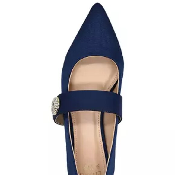 crown & ivy Navy Melanie Mary Jane Flats/NIB/7.5M - Picture 4 of 15